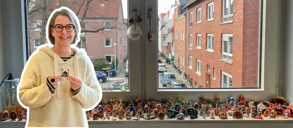 Anne Täubert hat ein ungewöhnliches Hobby. Sie ist Kleinstkrippen-Sammlerin.