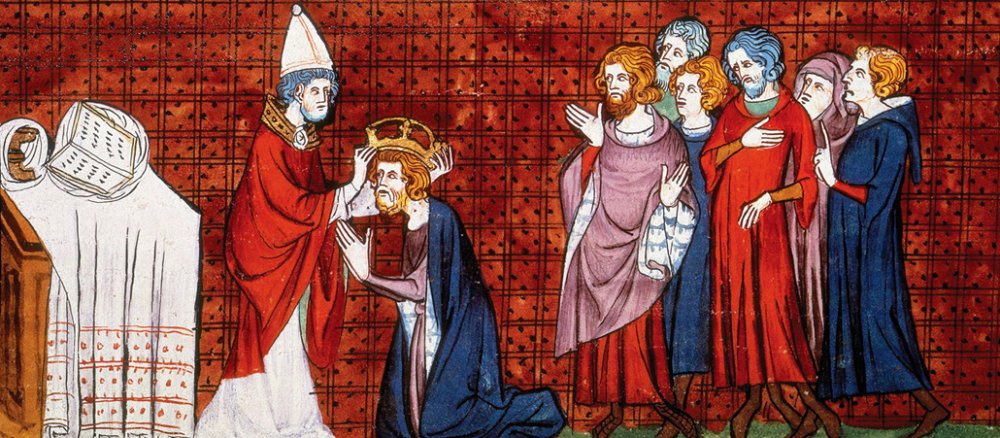 Papst Leo III. krönt an Weihnachten im Jahr 800 Karl den Großen zum Kaiser des Heiligen Römischen Reichs.