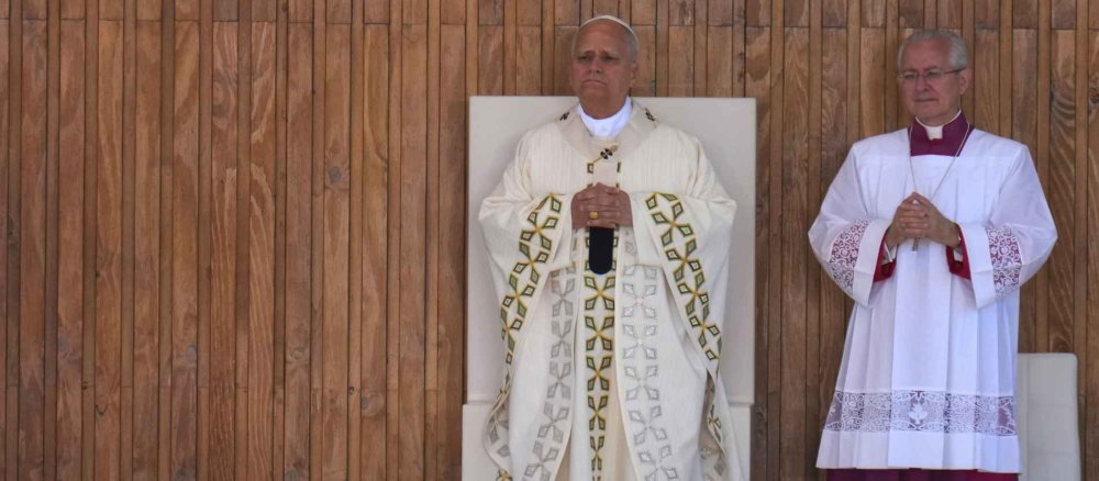 Papst Leo XIV. beiu der Fronleichnamsmesse in Madrid.