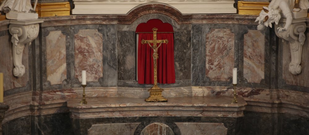 Detailaufnahme des Hochaltars.