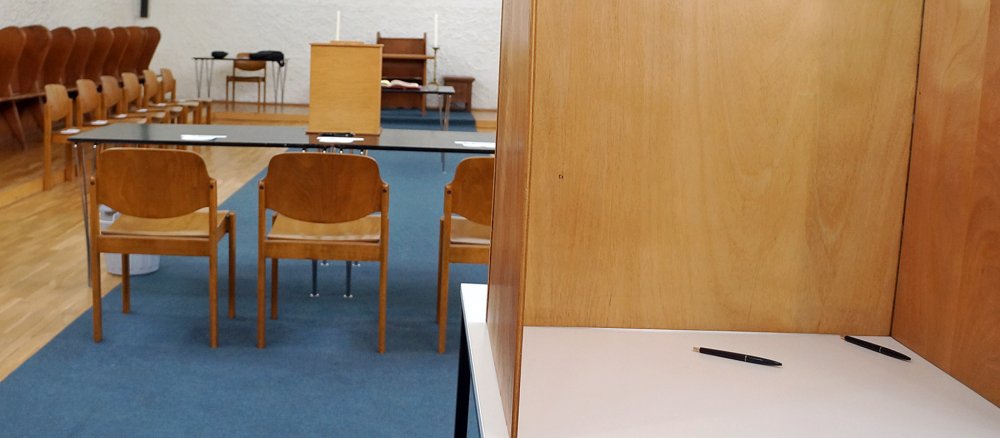 Wahlkabine für die Abtswahl in der Abtei Königsmünster Meschede