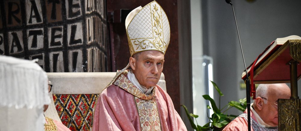 Archbishop Georg Gänswein at a mass in Santa Maria Consolatrice