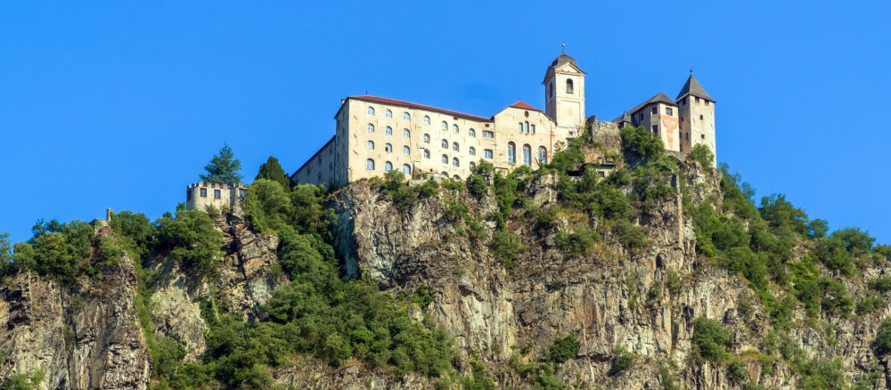 The Saeben monastery on a rocky mountain