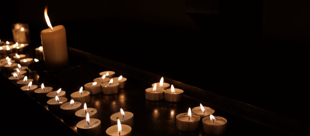Candles at a Rorate Mass in Herz Jesu Bad Godesberg