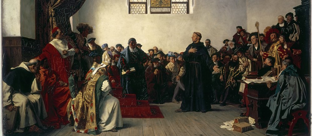 Das Gemälde "Luther auf dem Reichstag zu Worms"