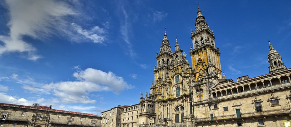 Die Kathedrale von Santiago de Compostela.