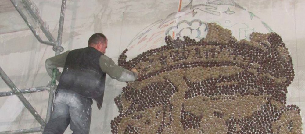 Bauarbeiten am Mosaik