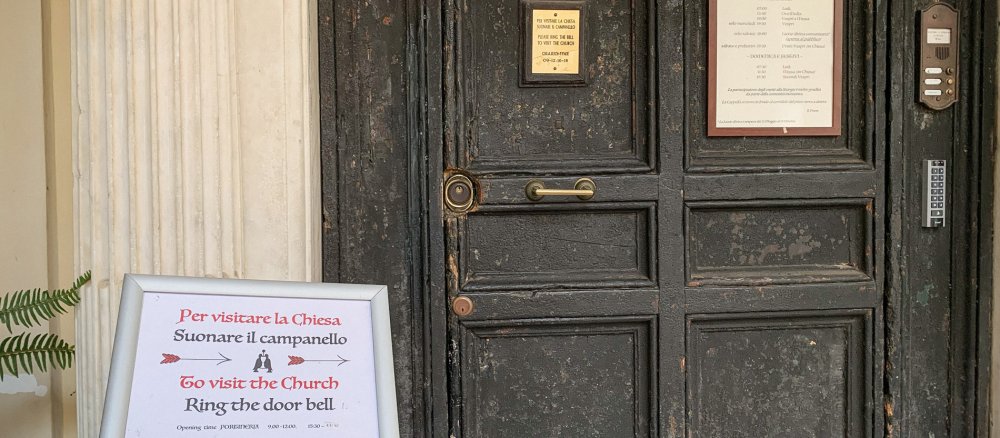 Eingang zur Kirche San Gregorio al Celio