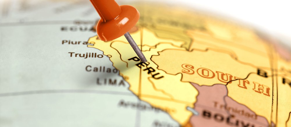 Peru auf der Landkarte