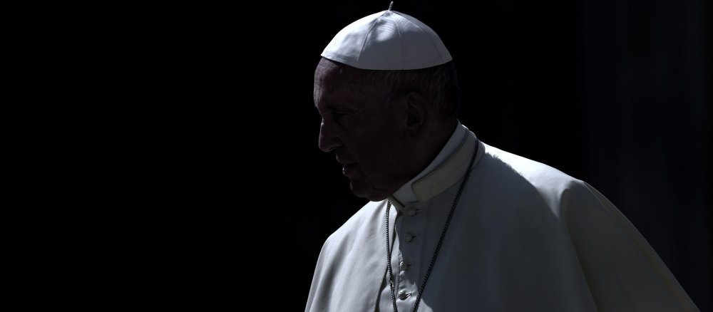 Pope Francis during a general audience in summer 2018.