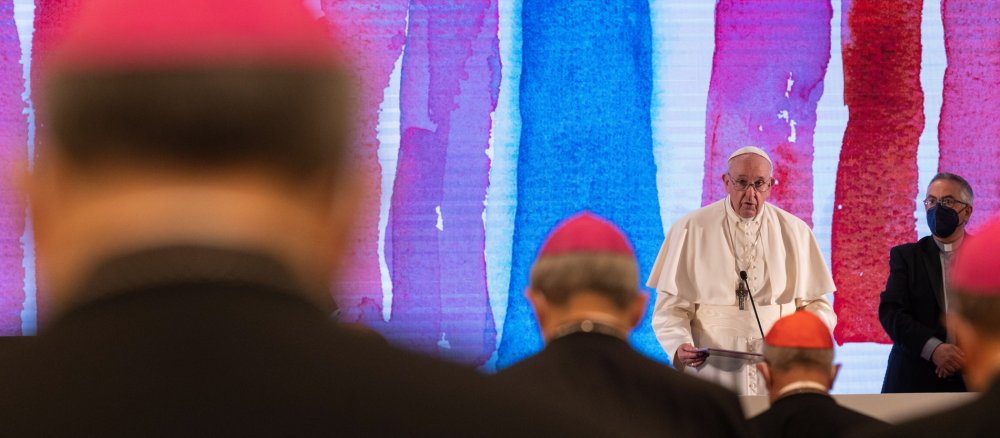 Papst Franziskus spricht zu den italienischen Bischöfen