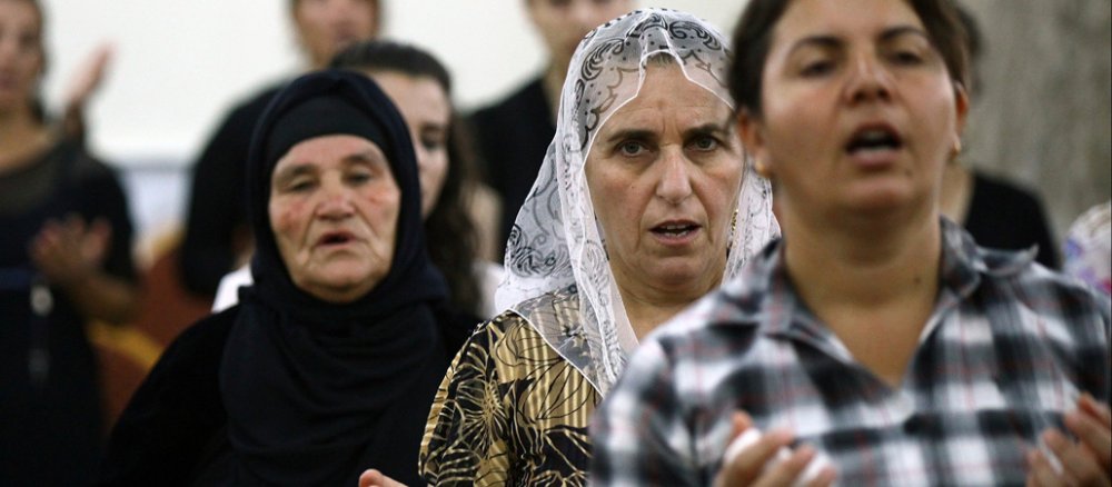 Irakische Christen beten in Qaraqush