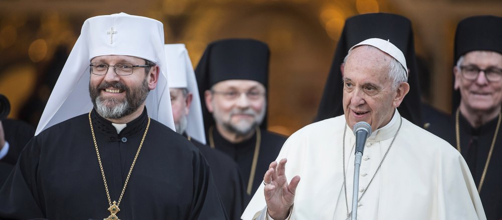 Swjatoslaw Schewtschuk und Papst Franziskus