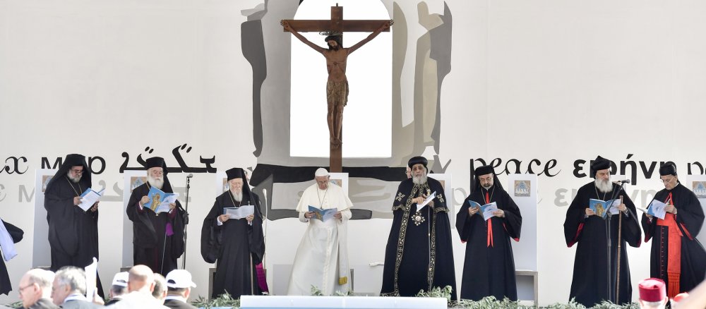 Papst Franziskus und Oberhäupter der orientalischer und orthodoxer Kirchen