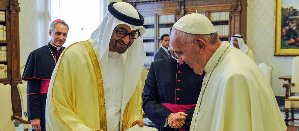 Papst Franziskus und Kronprinz von Abu Dhabi, Muhammad bin Zayid Al Nahyan, im Vatikan