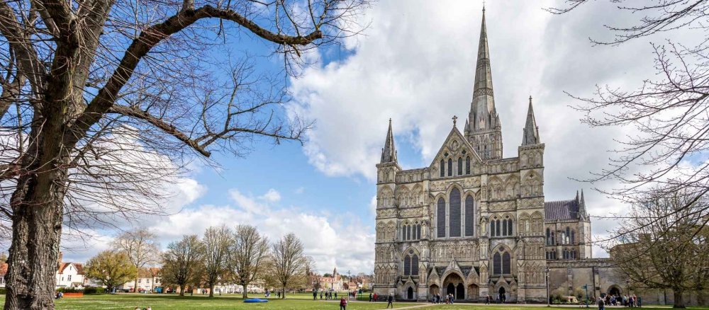 Die anglikanische Kathedrale im englischen Salisbury