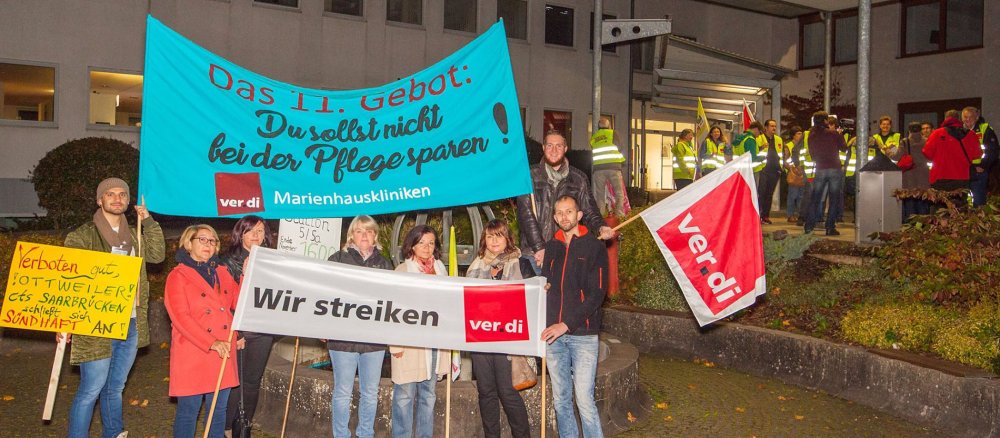 Streik vor Ottweiler Krankenhaus