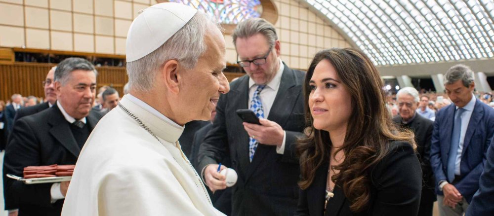 Papst Leo XIV. trifft Maria Montserrat Alvarado (EWTN News)