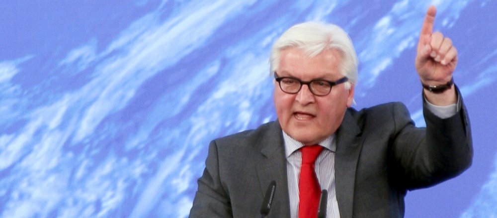 Frank-Walter Steinmeier hält eine emotionale Rede.