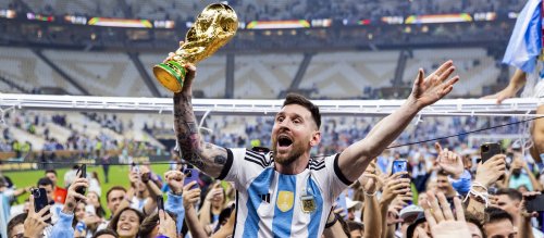 Messi feiert den WM-Erfolg