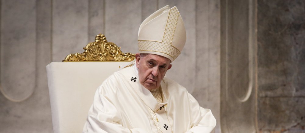Pope Francis during the Holy Thursday Mass