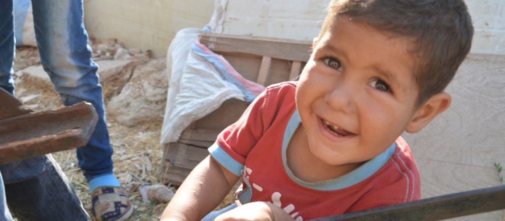 Junge im Flüchtlingslager von Damhamieh ( Bekaa-Tal, Libanon)