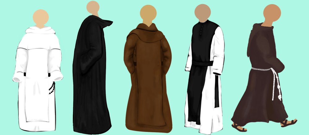 Illustration zeigt Diverse Männerhabite
