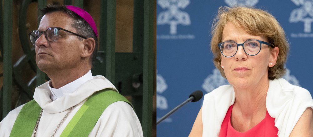 Bishop Felix Gmür and Helena Jeppesen-Spuhler