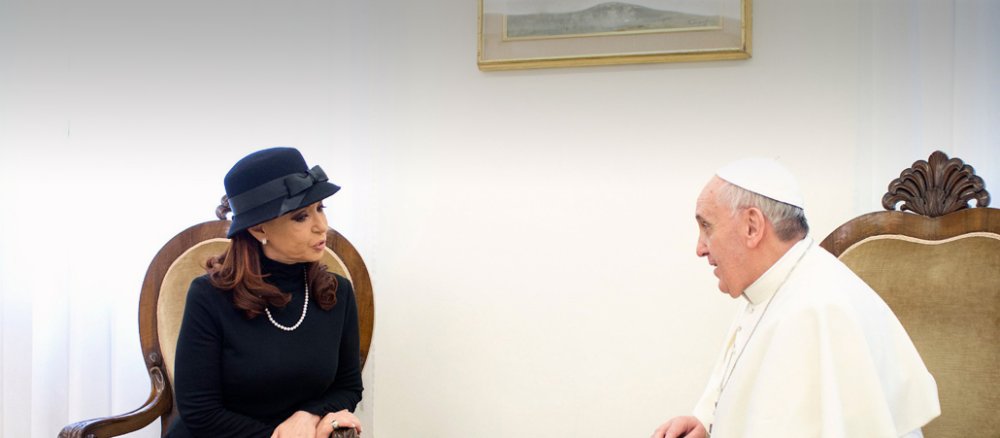 Papst Franziskus trifft Argentiniens Staatspräsidentin Cristina Kirchner im Vatikan.