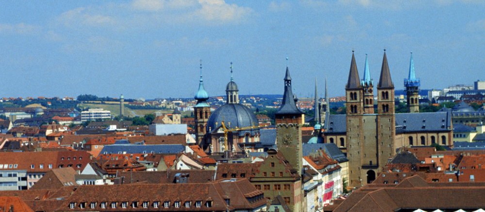 Blick über Würzburg.