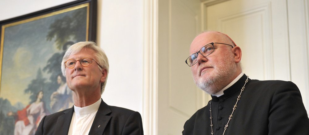 Landesbischof Heinrich Bedford-Strohm und Kardinal Reinhard Marx, Vorsitzender der Deutschen Bischofskonferenz.