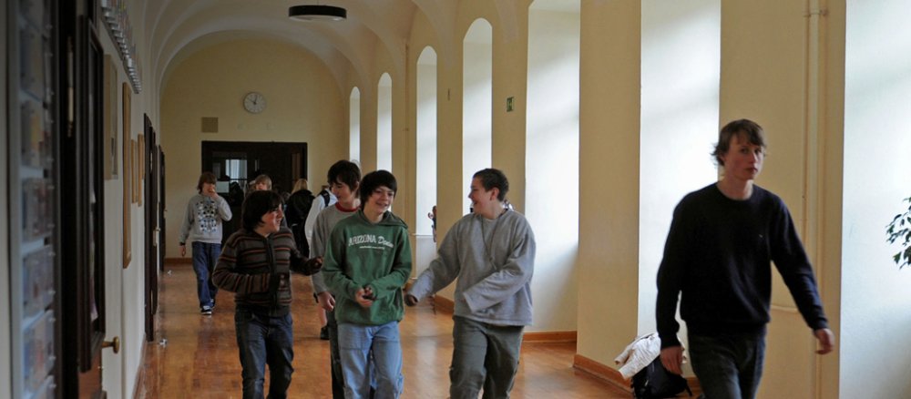 Schüler der Jesuitenschule St. Blasien.