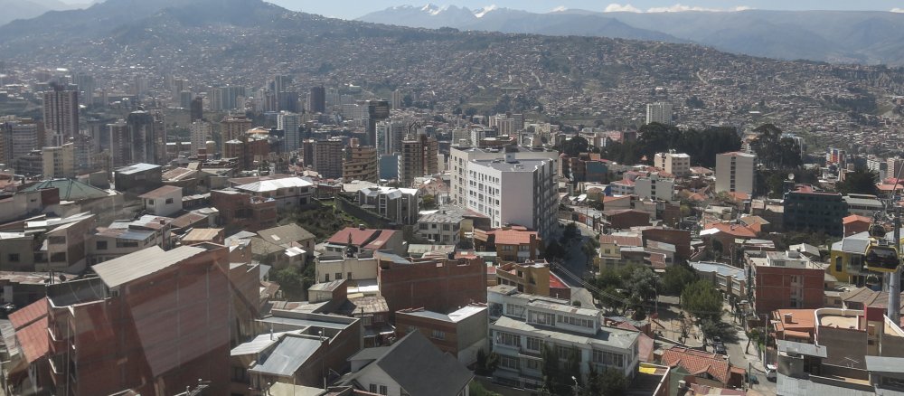 Blick auf La Paz, die Hauptstadt Boliviens.