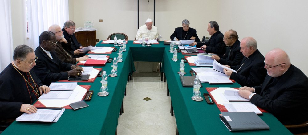 Die Mitglieder des K9-Rats beraten mit Papst Franziskus über die Kurienreform.
