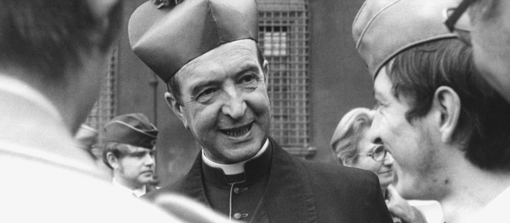 Franz Hengsbach, Bischof von Essen, während der Soldatenwallfahrt nach Lourdes (Frankreich) am 12. Juni 1975 in Lourdes.