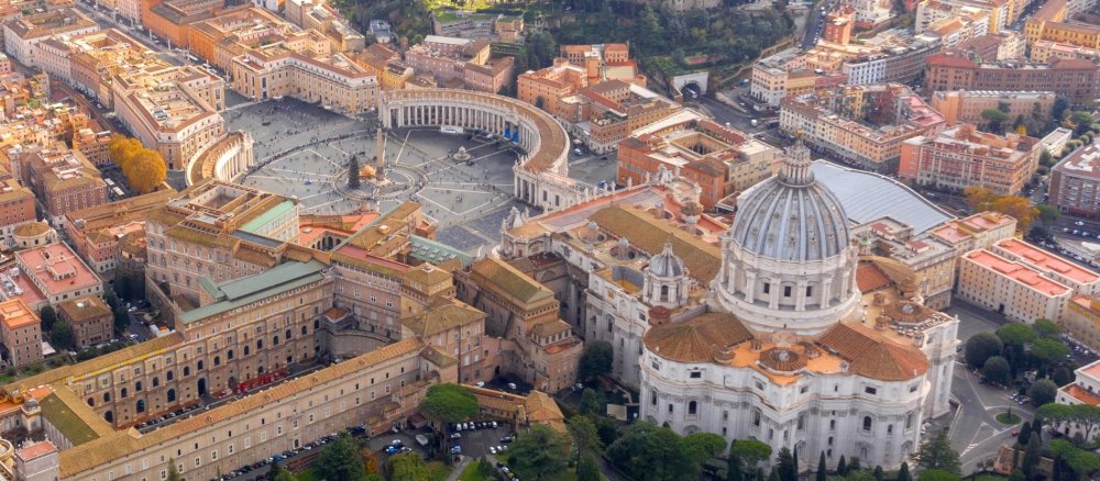 St Peter's Basilica with Vatican Museums and Apostolic Palace