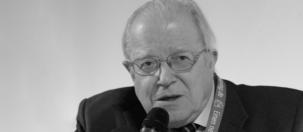Der Soziologe Franz-Xaver Kaufmann 2012 beim Katholikentag in Mannheim.