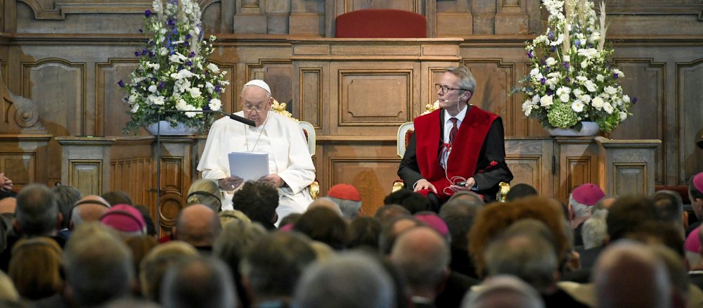 Papst Franziskus an der Universität Löwen