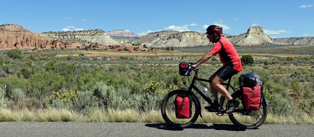 Pastor Gereon Alter on his bike