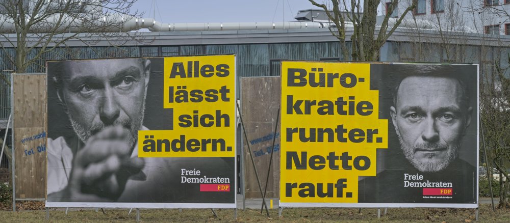 FDP-Wahlplakate