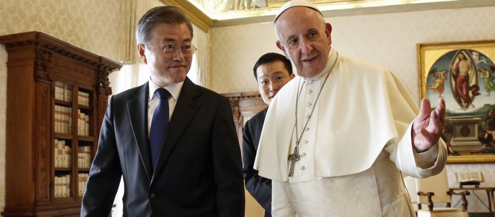Moon Jae-in und Papst Franziskus