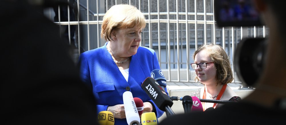 Angela Merkel und Natalie Dedreux