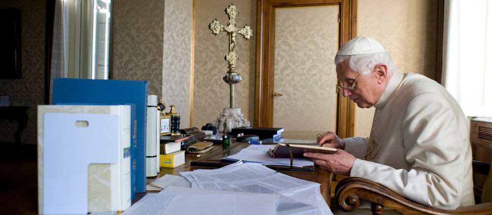 Papst Benedikt XVI. in seiner Sommerresidenz Castel Gandolfo