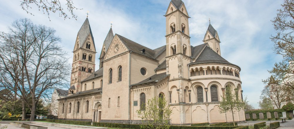Die romanische Stiftskirche St. Kastor in Koblenz.