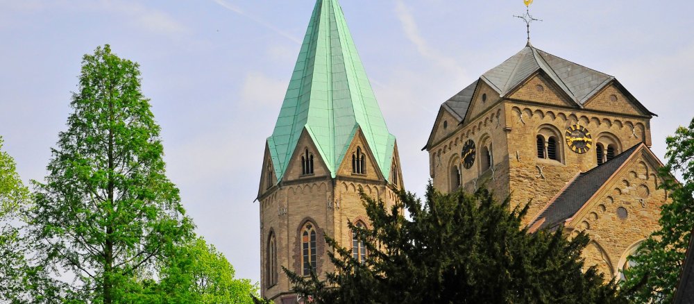 Turm der ehemaligen Abteikirche St. Ludgerus in Essen Werden