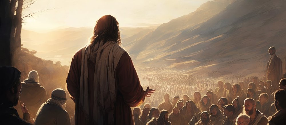 Jesus bei der Bergpredigt