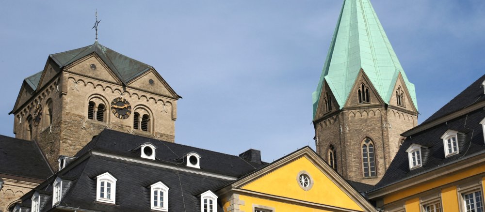 Turm der ehemaligen Abteikirche St. Ludgerus in Essen Werden