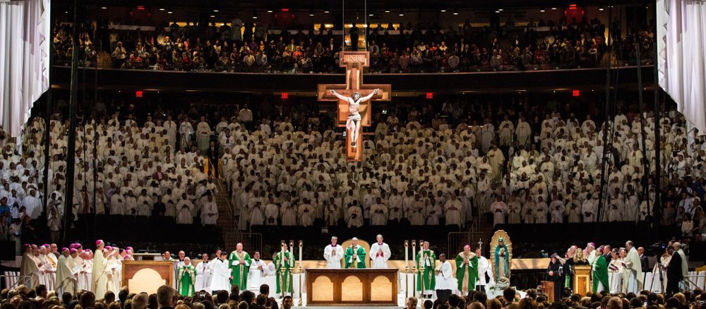 Papstmesse im Madison Square Garde, New York