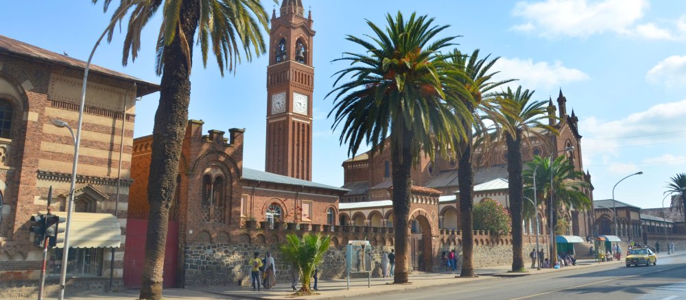 Eine Kirche in der eritreischen Hauptstadt Asmara