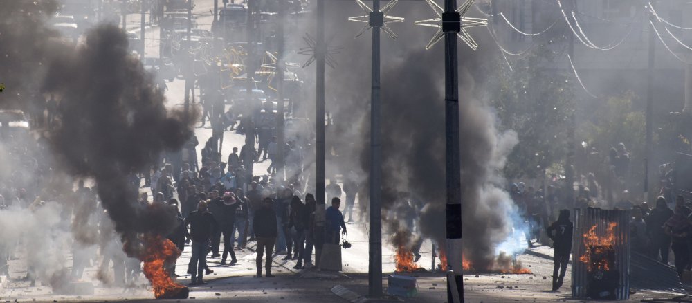 Damo in Bethlehem gegen Verlegung der US-Botschaft von Tel Aviv nach Jerusalem